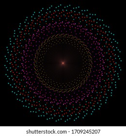 Abstract graphic background with lines and dots, network connection. Vector illustration