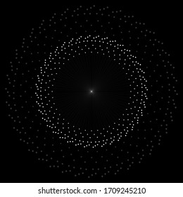 Abstract graphic background with lines and dots, network connection. Vector illustration