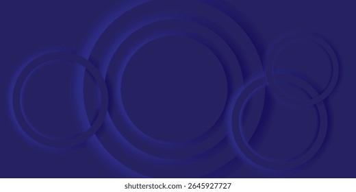Fundo gráfico abstrato com sobreposição de círculos azuis e sombras de gradiente ilustrador eps10