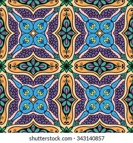 Abstract graphic background, seamless geometric pattern, tribal ethnic arabic indian ornament. Hand drawn doodle repeating texture. 
