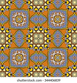 Abstract graphic background, seamless geometric pattern, tribal ethnic arabic indian ornament. Hand drawn fabric repeating texture. 