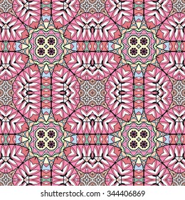 Abstract graphic background, seamless geometric pattern, tribal ethnic arabic indian ornament. Hand drawn fabric repeating texture. 