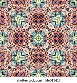 Abstract graphic background, seamless geometric pattern, tribal ethnic arabic indian ornament. Hand drawn fabric repeating texture. 