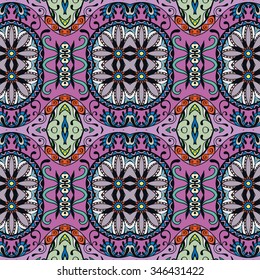 Abstract graphic background, seamless geometric pattern, tribal ethnic arabic indian ornament. Hand drawn fabric repeating texture. 