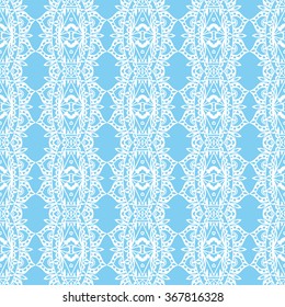 Abstract graphic background, seamless lace pattern, repeating geometric texture. Tribal ethnic ornament, vector illustration. 