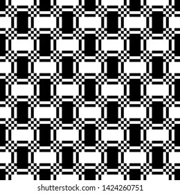 Abstract graphic background. Seamless pattern. Black and white texture.