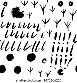 Abstract graphic background. Seamless pattern hand drawn graphics free brush.