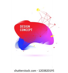 Abstract graphic background. Vector. Dynamic color shapes and lines. Gradient abstract background with colored fluid shapes. Layout for decoration flyers or presentations.