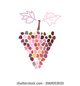 gráfico abstracto de ilustración vectorial de uvas