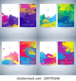 abstract graphic color background brush watercolor hand art texture drawing series of bright colorful vector watercolor background important for any project where a platter of colour makes the differe