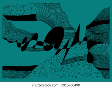 abstract graphic composition. hand drawn vector background