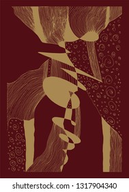 abstract graphic composition. hand drawn vector background