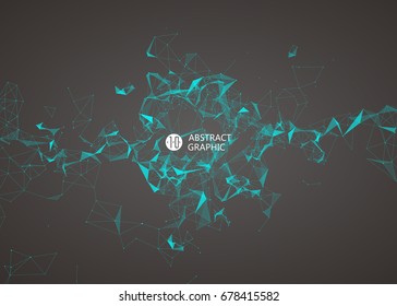 Abstract graphic consisting of points, lines and connection, Internet technology.