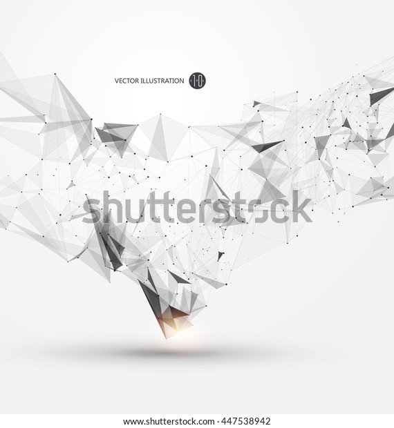 Abstract Graphic Consisting Points Lines Connection Stock Vector ...