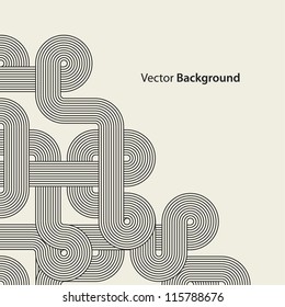 Abstract graphic corner shape. Black intricacy. Vector illustration