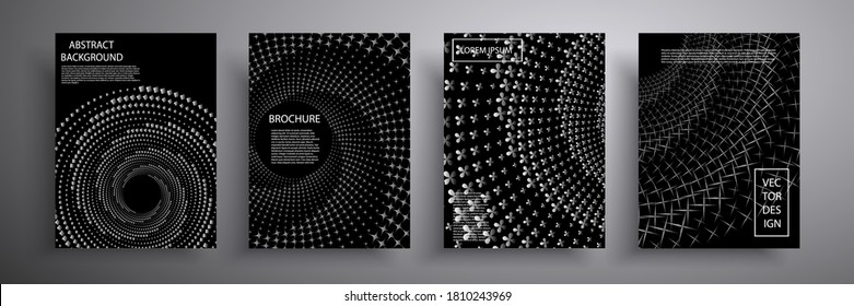 Abstract graphic cover design.Vector black and white geometric compositions. Template for brochures, covers, exercise books, banners, magazines and flyers, modern website template design