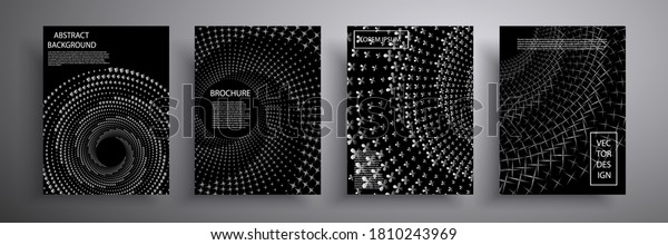 Abstract Graphic Cover Designvector Black White Stock Vector (Royalty ...