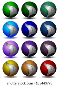 abstract graphic creative high-tech concept  symbol  3d template set