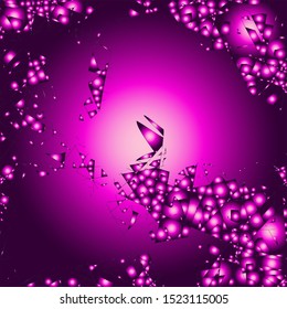 Abstract Graphic Dark Purple Glowing Background