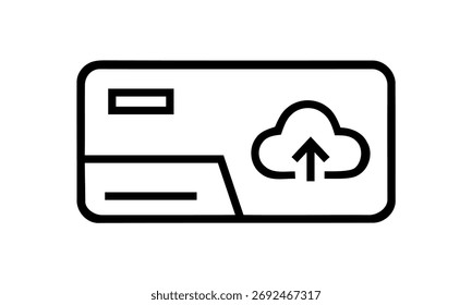 Abstract Graphic of Data Upload to Cloud Server from Digital Folder Interface