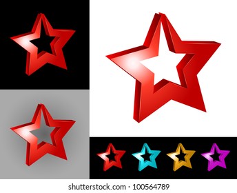 Abstract graphic design of 3d icon or symbol