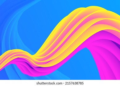 Abstract graphic design background with a combination of bright blue, yellow and pink colors