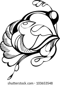abstract graphic design in black and white
