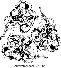 abstract graphic design in black and white