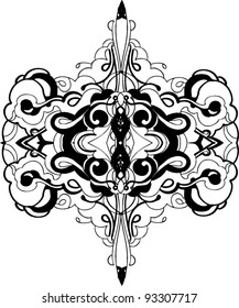 abstract graphic design in black and white