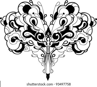 abstract graphic design in black and white