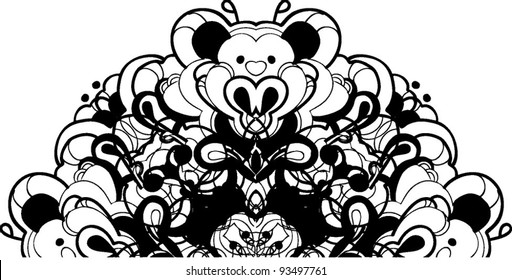 abstract graphic design in black and white