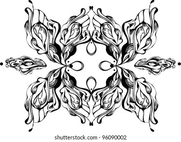 abstract graphic design in black and white