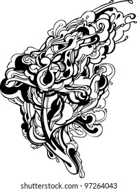 abstract graphic design in black and white