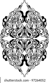 abstract graphic design in black and white