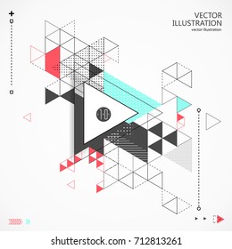 Abstract graphic design consisting of geometric figures.