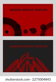 Abstract graphic design, creative modern pattern in red and black colors. For the design of business cards, covers, flyer, poster, banner.