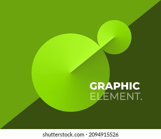 Abstract graphic design element . Geometric green background concept