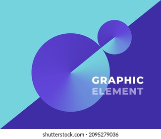 Abstract graphic design element . Geometric background concept. Blue gradient
