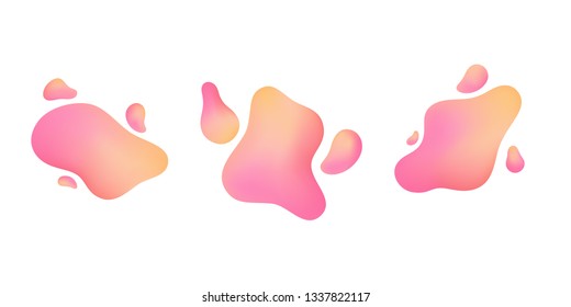 Abstract graphic design elements. Vector liquid shape