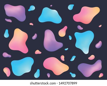 Abstract graphic design elements. Vector liquid shape