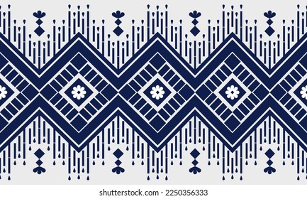 Abstract graphic design of fabric pattern texture background in indigo blue tones.  vector illustration