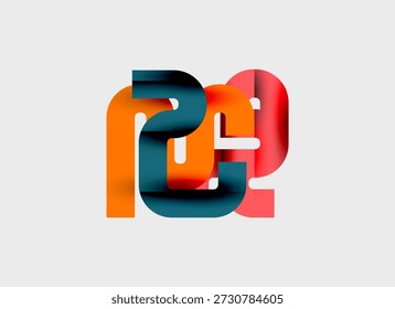 O design gráfico abstrato apresenta sobreposições de formas coloridas. Matizes ousados criam impacto visual dinâmico, estética moderna.