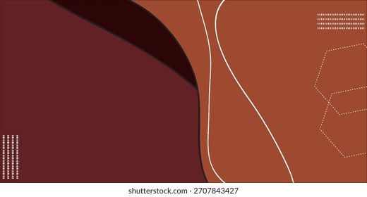 Diseño gráfico Abstractas con tonos marrones, líneas curvas, Formas geométricas y Elementos minimalistas.