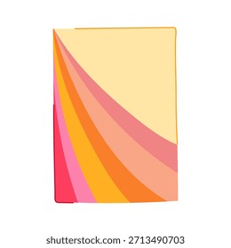 Diseño gráfico Abstractas con rayas curvas y paralelas en colores cálidos y vibrantes, que fluyen sobre un fondo claro y evocan una estética retro nostálgica para varios diseños creativos