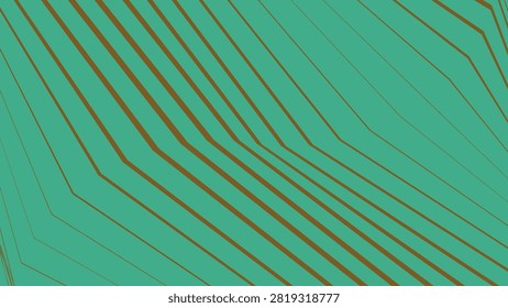 An abstract graphic design featuring a vibrant green background with a pattern of dark brown diagonal lines that create a subtle V-shaped geometric effect.