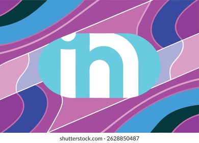 Abstract graphic design illustration featuring a modern colorful pattern