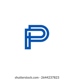 Abstract Graphic Design Letter P Logo Symbol Element Initial