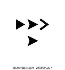 Diseño gráfico Abstractas con múltiples flechas hacia la derecha.