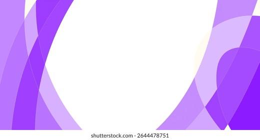 Diseño gráfico Abstractas con superposición, curvado, Formas de color púrpura claro sobre un fondo blanco