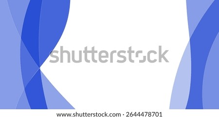 Abstract graphic design with overlapping, flowing, light-blue and darker-blue curved shapes on a white background